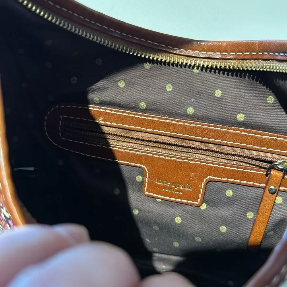 Kate Spade Vintage Paisley Floral Small Zippered Hobo Bag - Picture 7 of 9